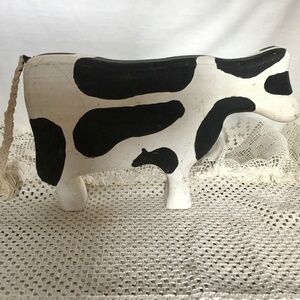 Wooden Rustic Handmade Cow Farmhouse Decor Country Folk Art